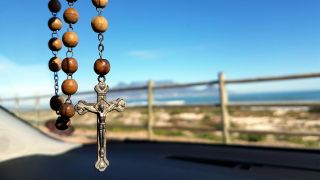 Brown and Silver Rosary
