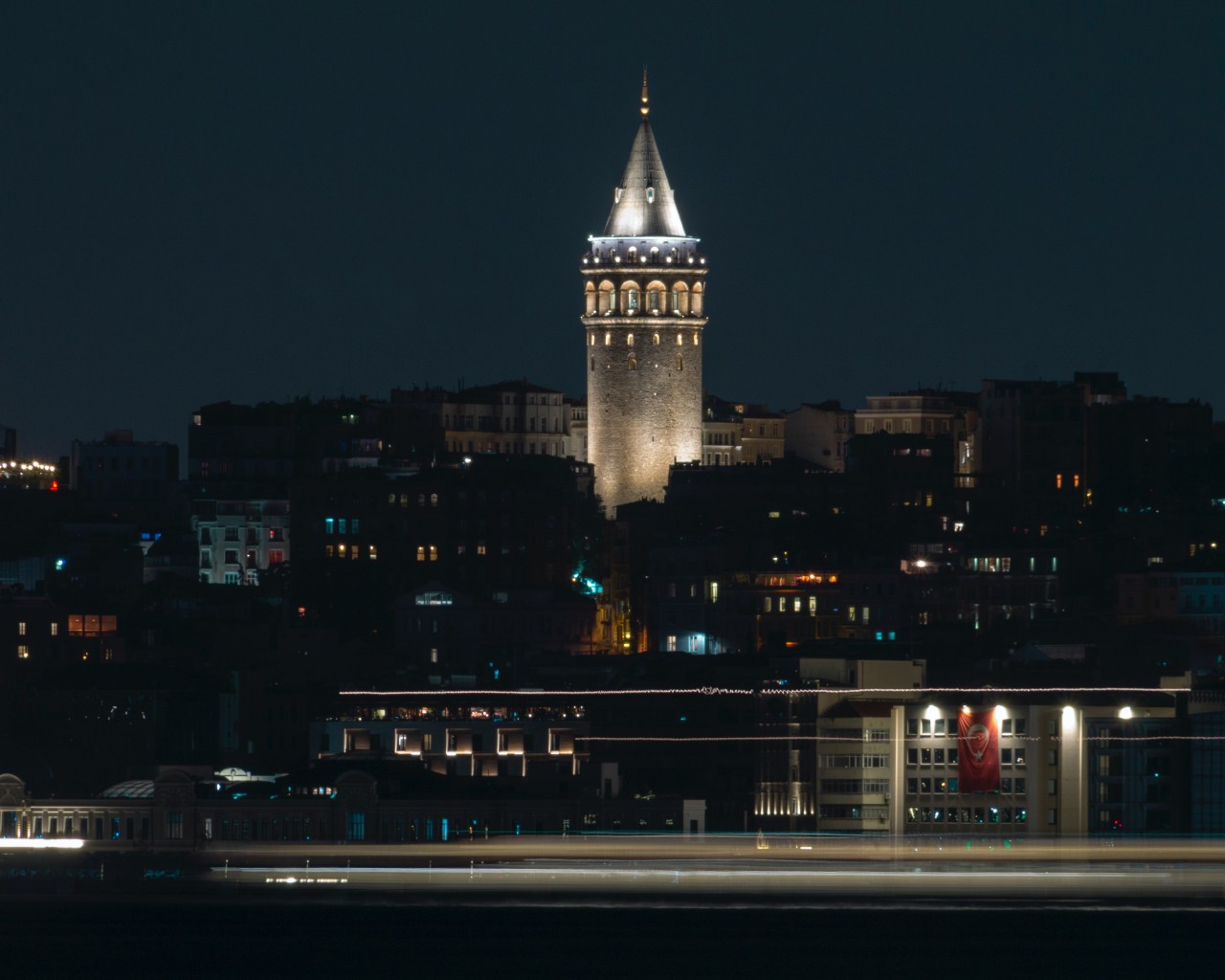 Building during Night Time
