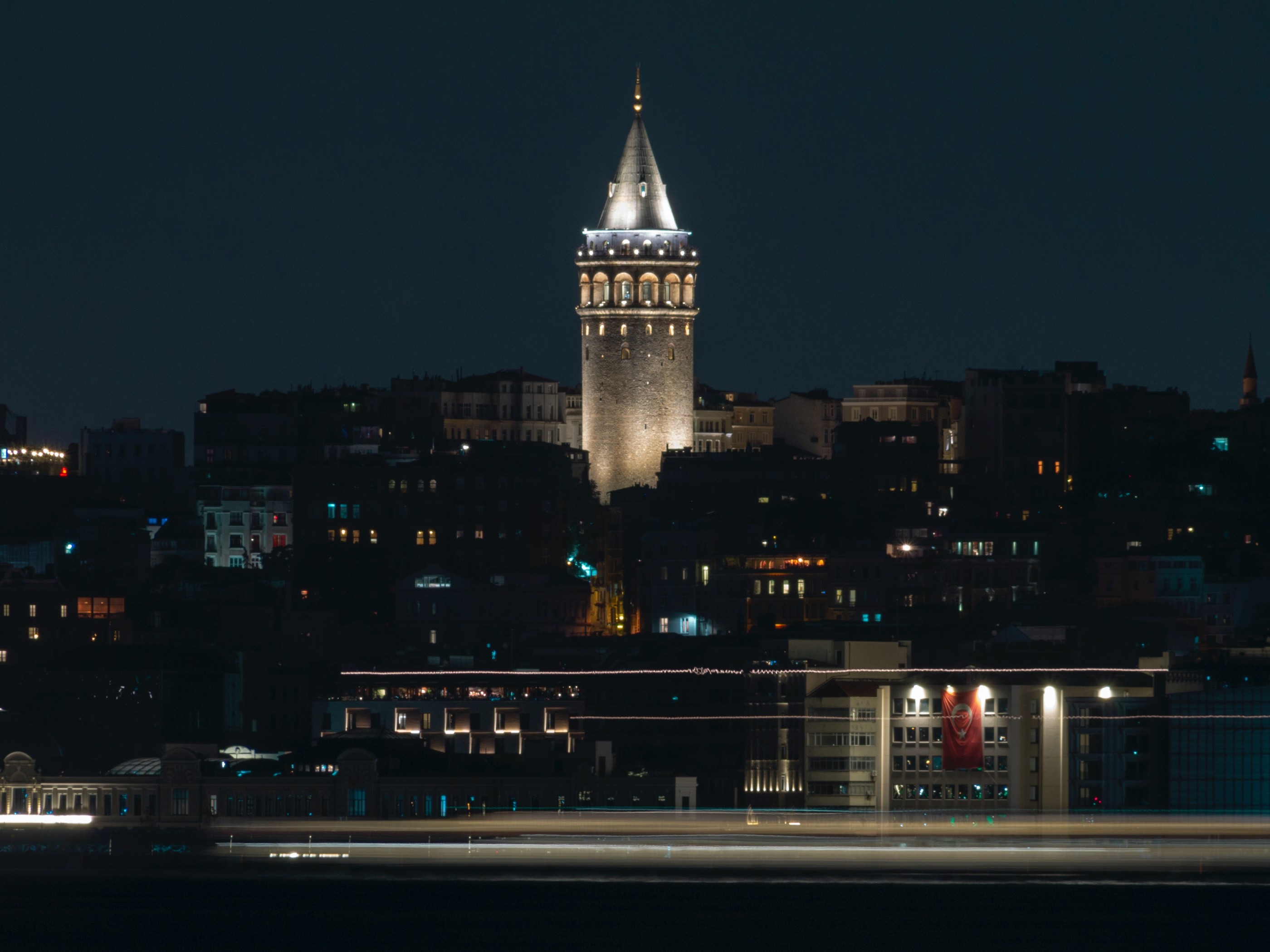 Building during Night Time