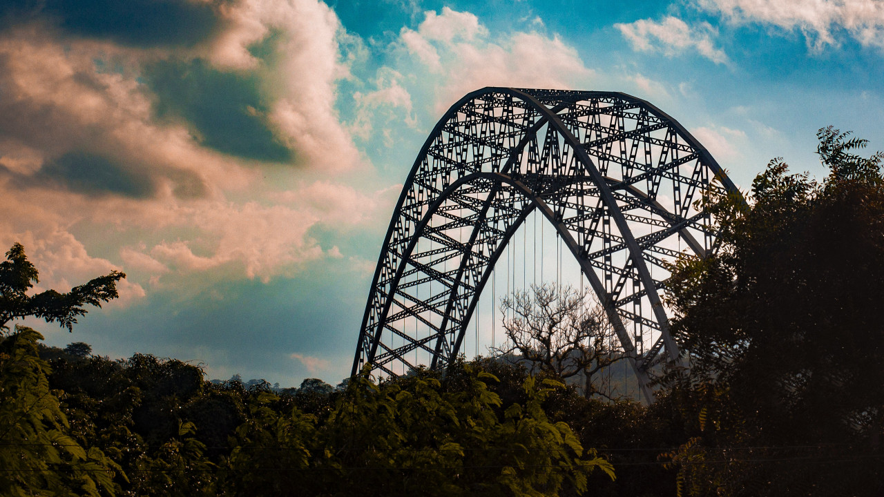 Steel Structure On Forest