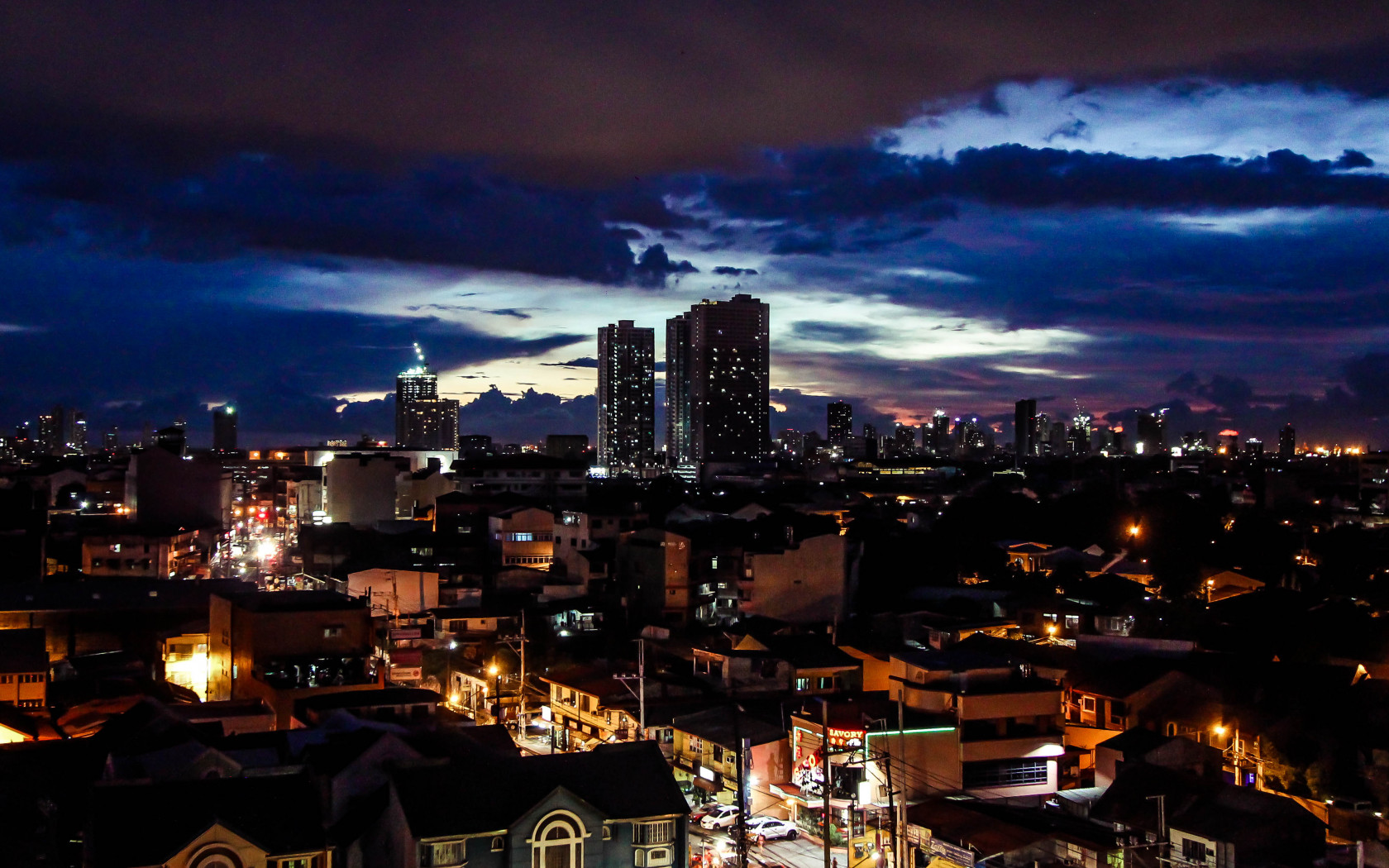 City during Night Time