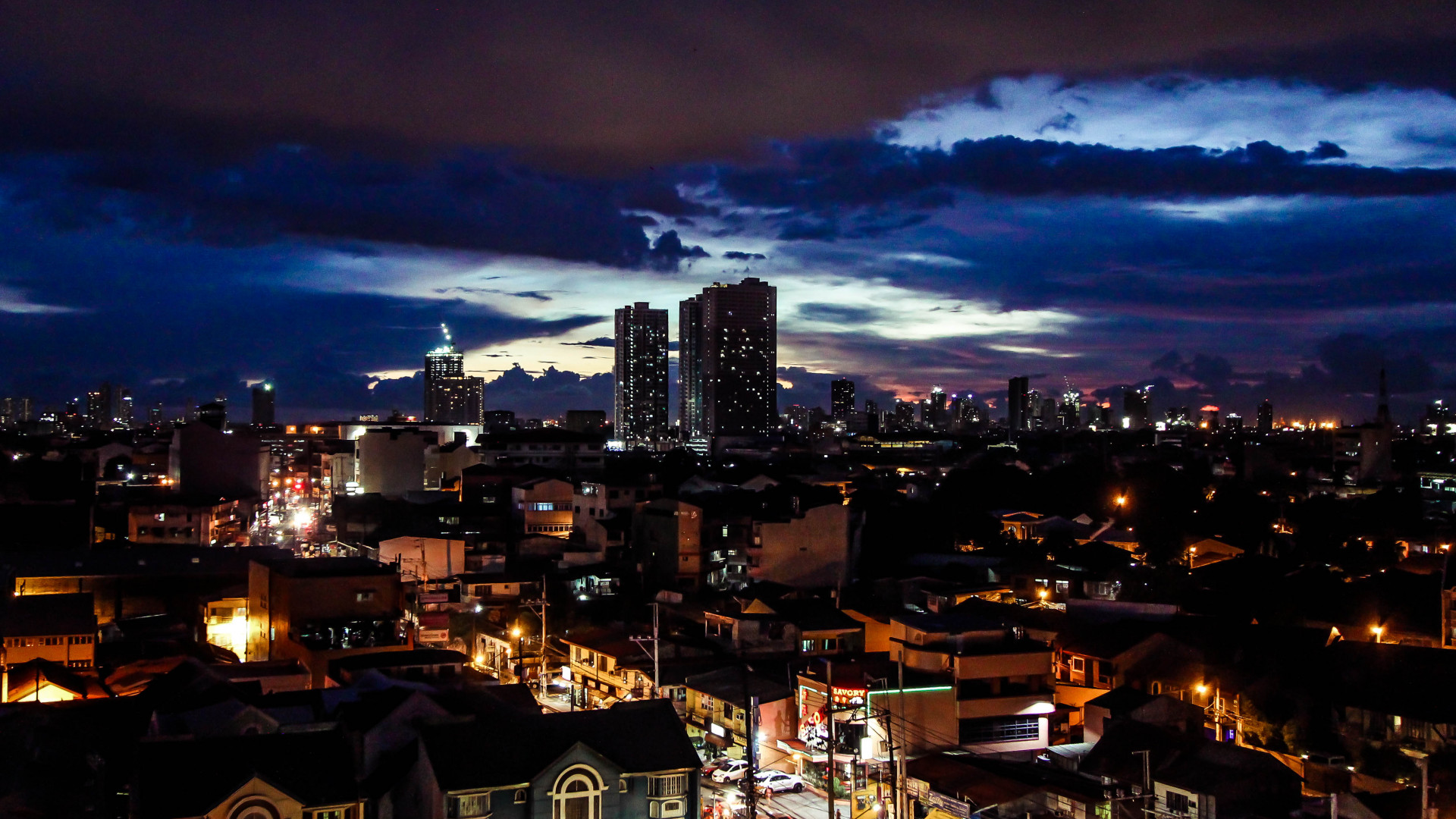 City during Night Time