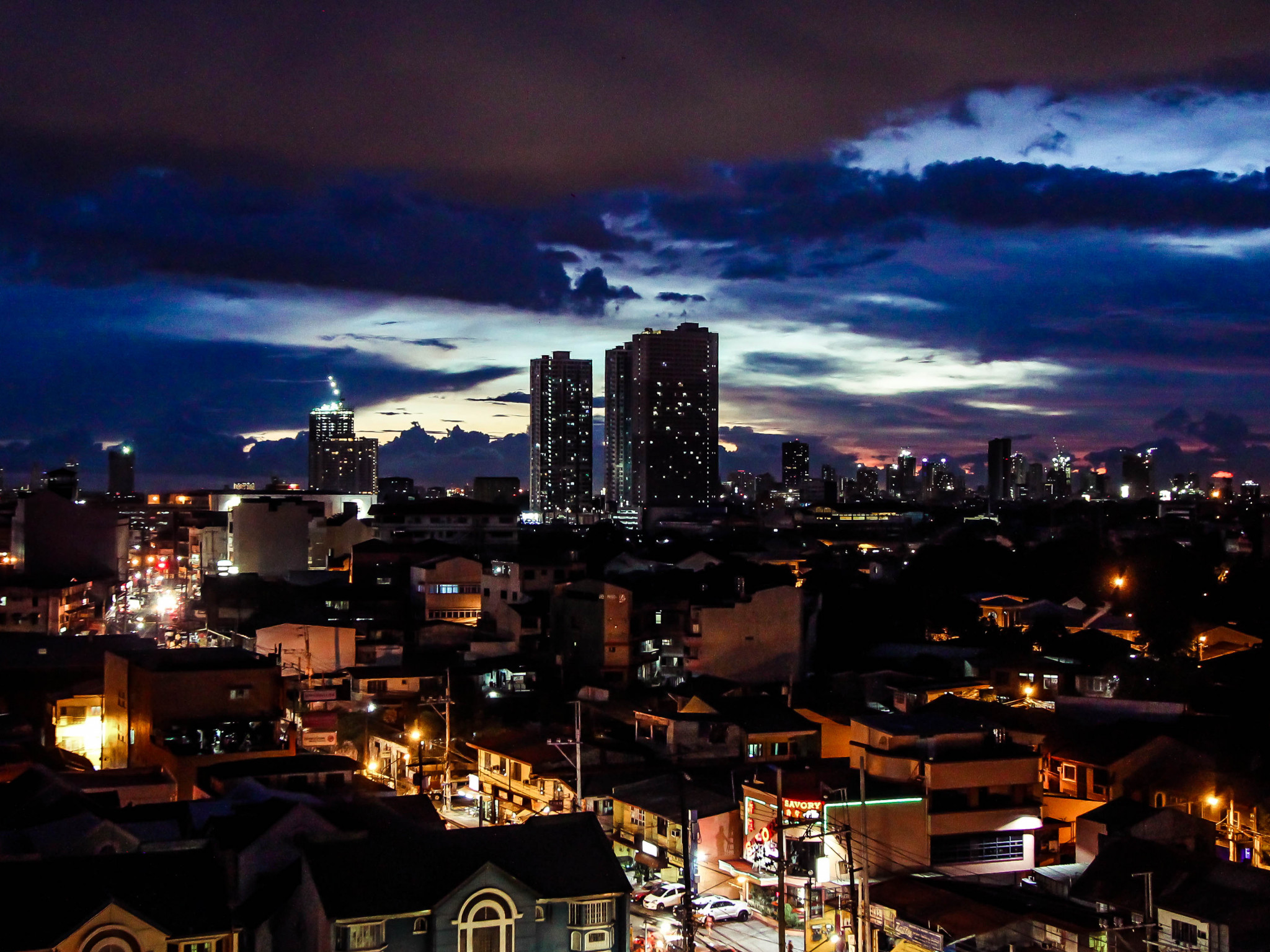 City during Night Time