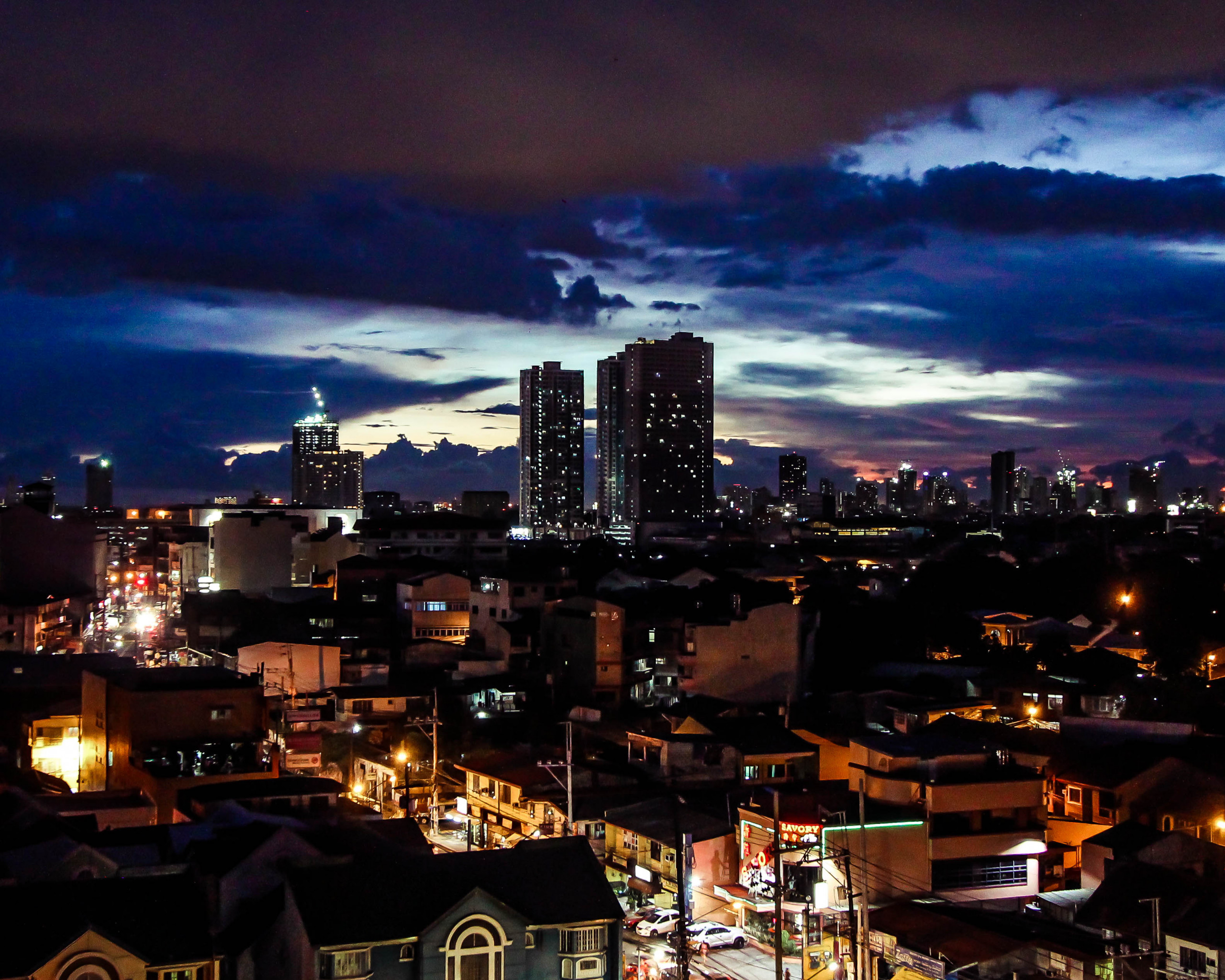 City during Night Time