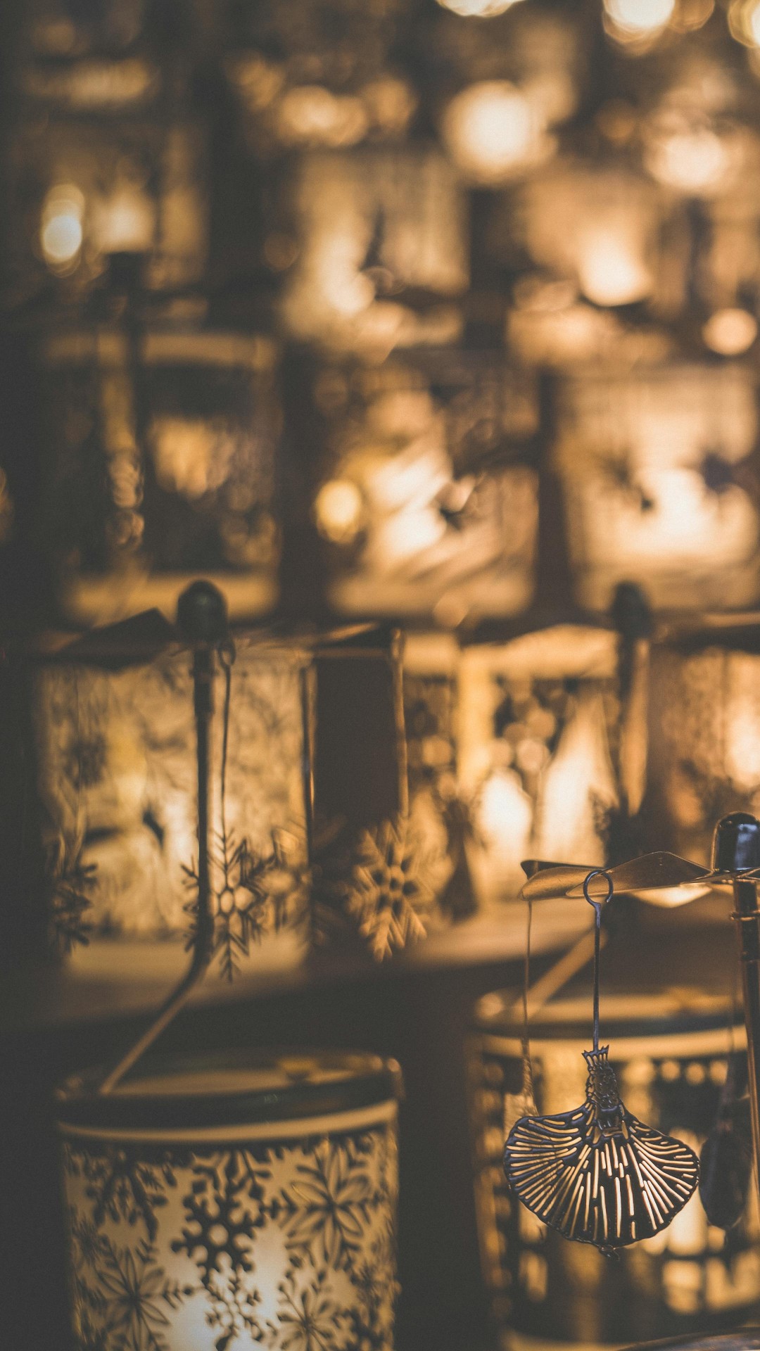 Clear Glass Candle Holder on Brown Wooden Table