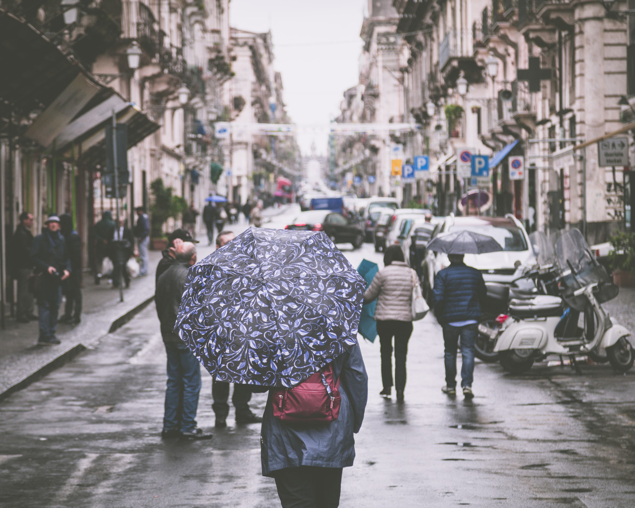 Woman Holding Umbrella