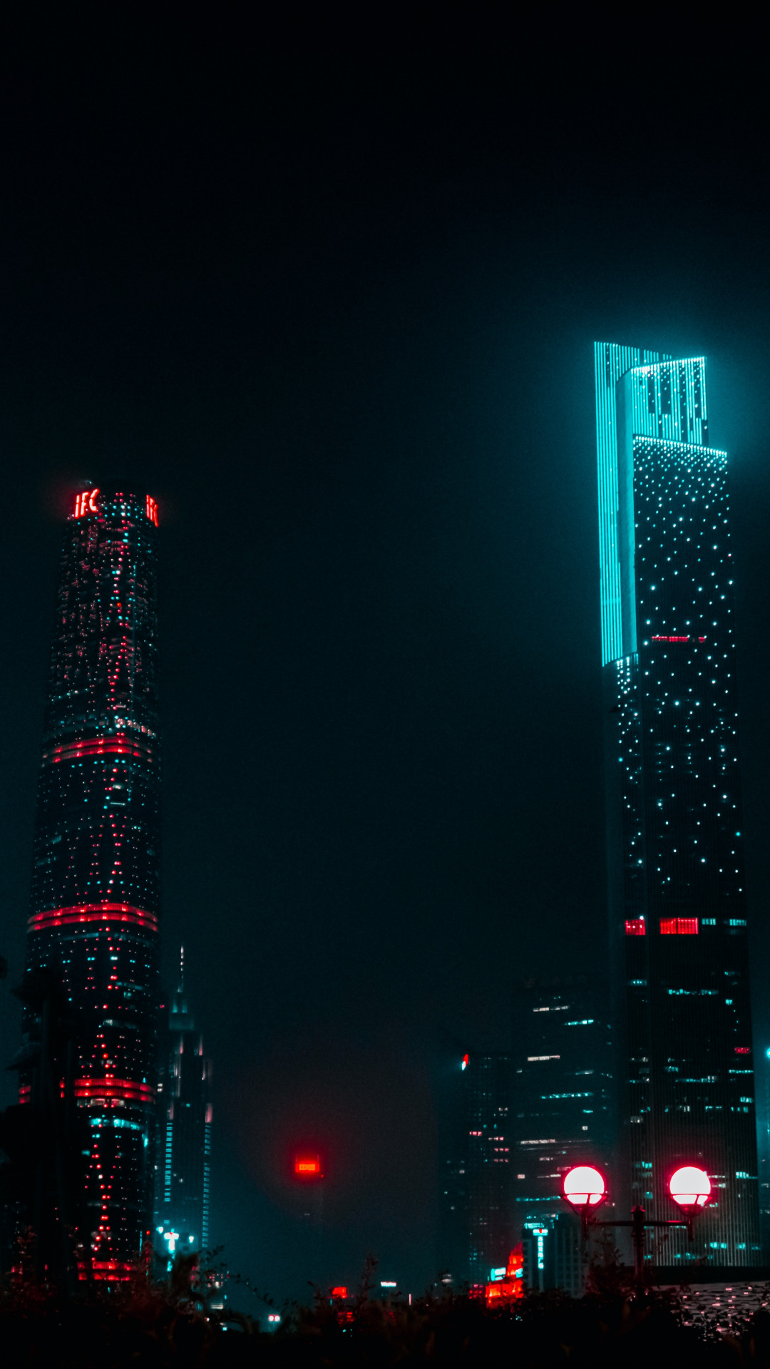 High-rise Buildings During Nighttime
