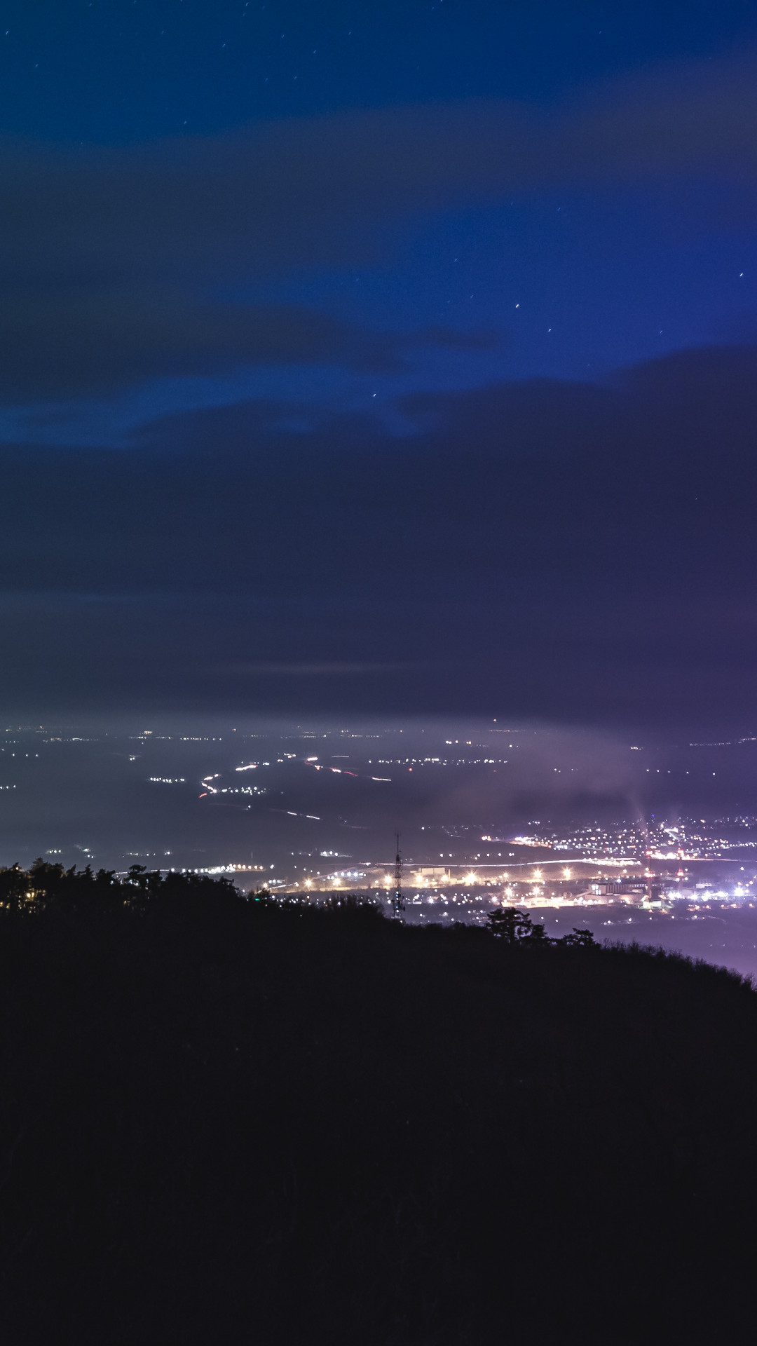 Aerial of Buildings during Nighttime