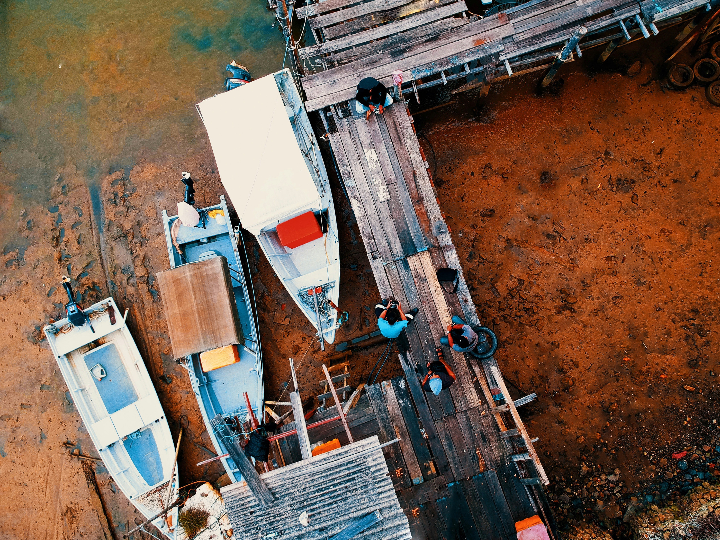 Aerial Photography of Boats