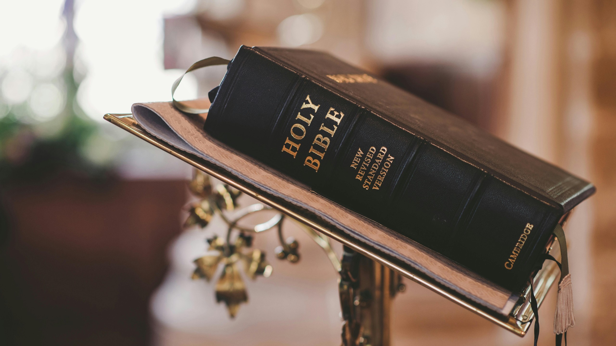Holy Bible on Stand
