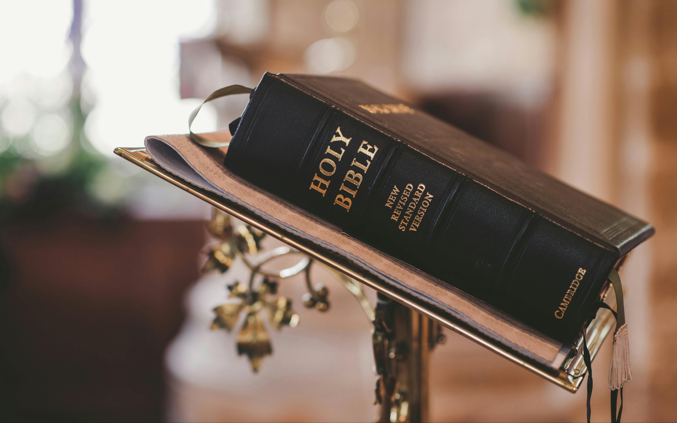 Holy Bible on Stand