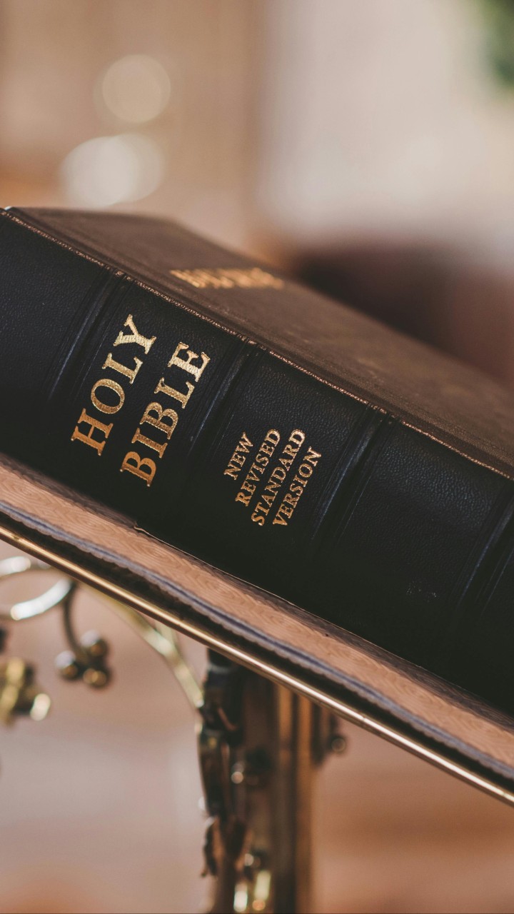 Holy Bible on Stand