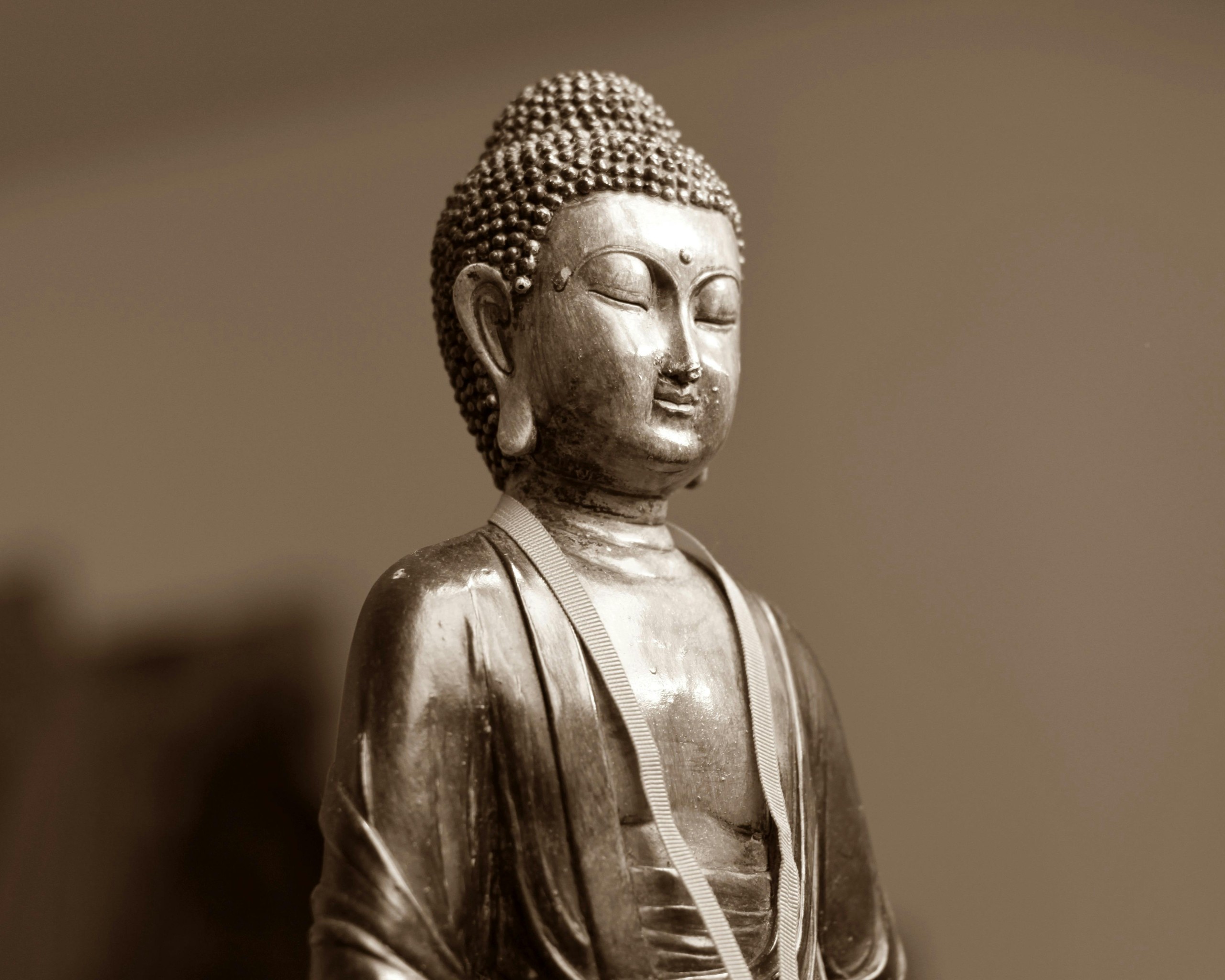 Brown Ceramic Chinese Figurine