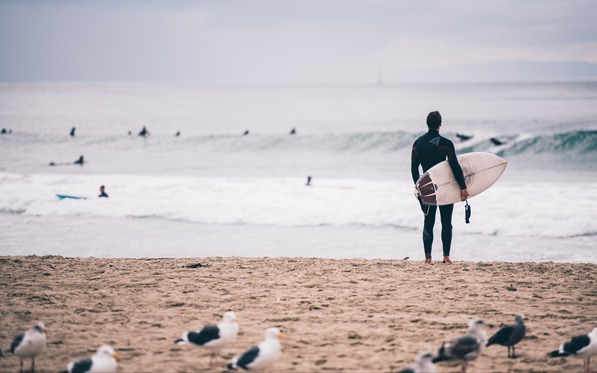 Surfer on the beach