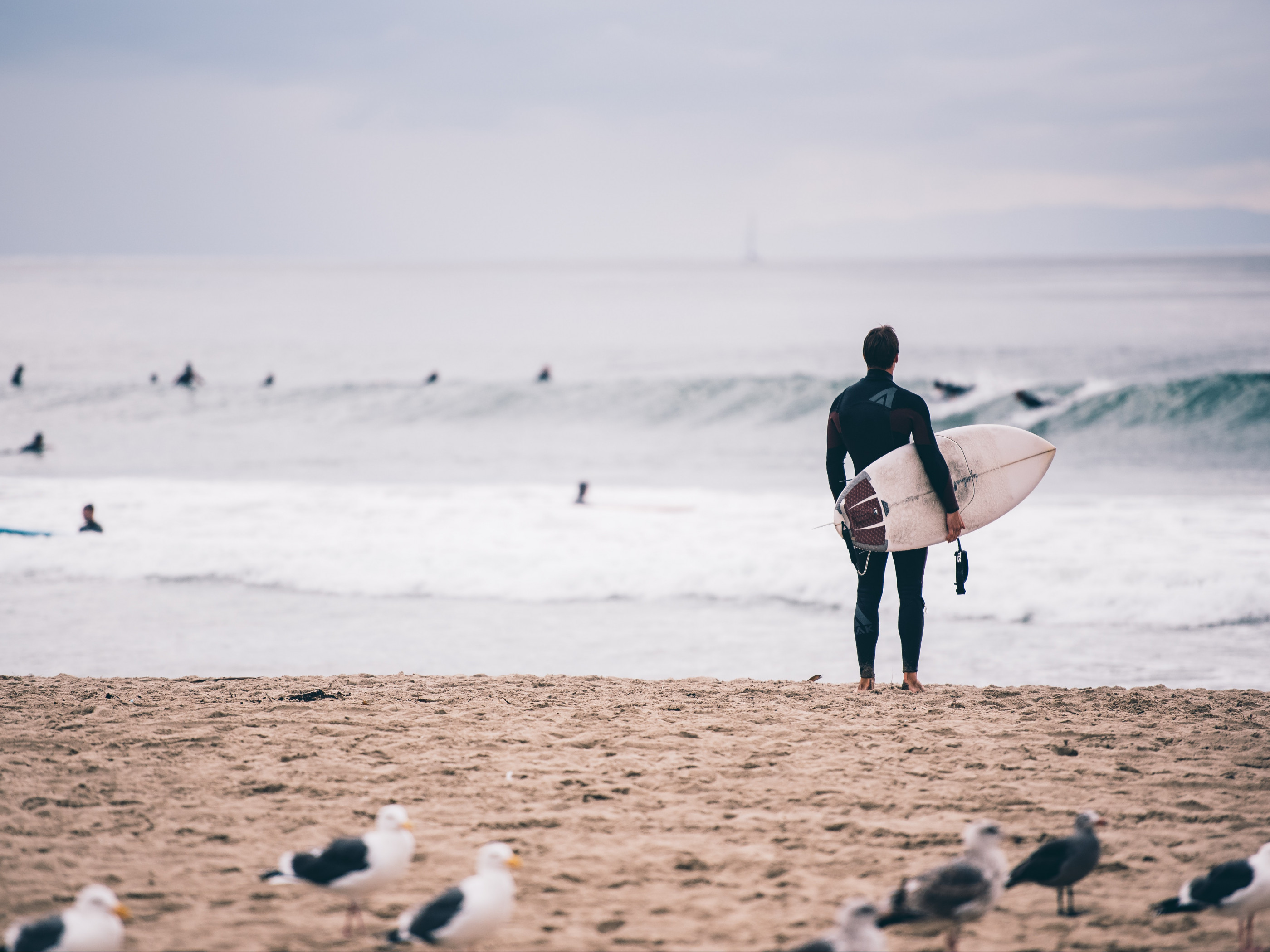 Surfer on the beach