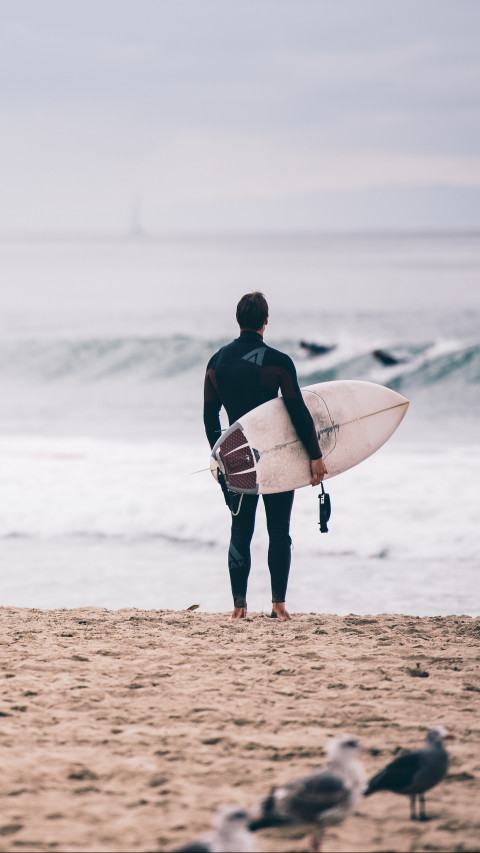 Surfer on the beach