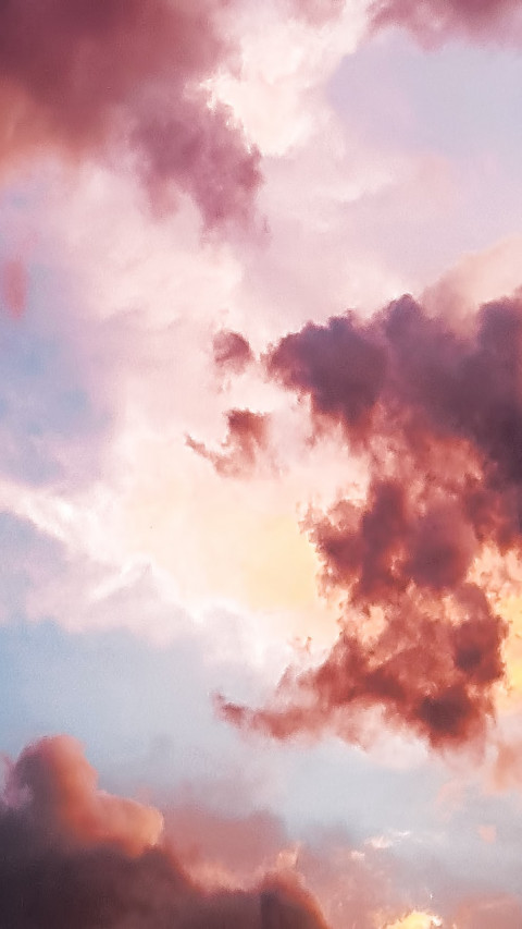 Red Clouds and Blue Sky
