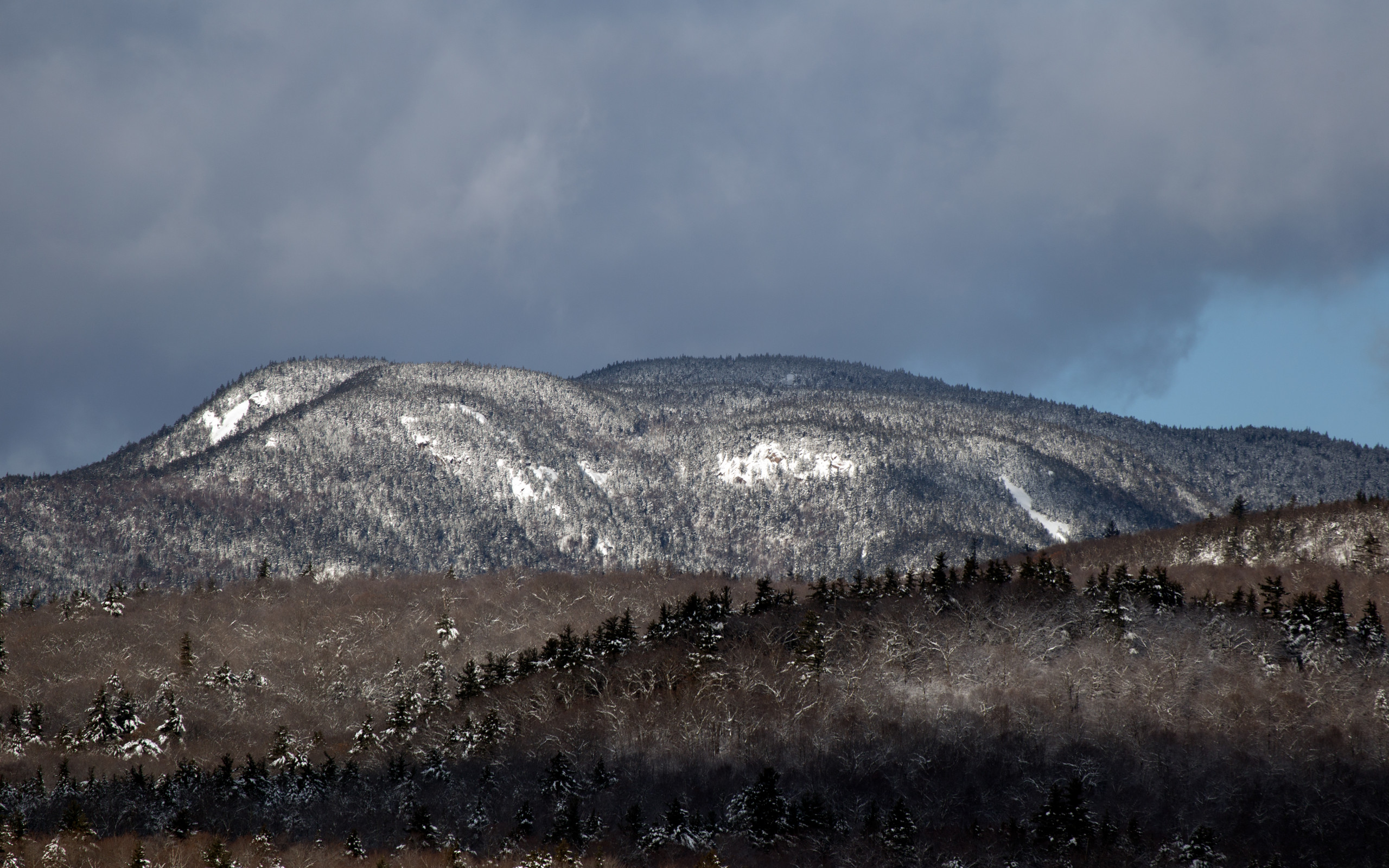 Gray and Brown Mountain