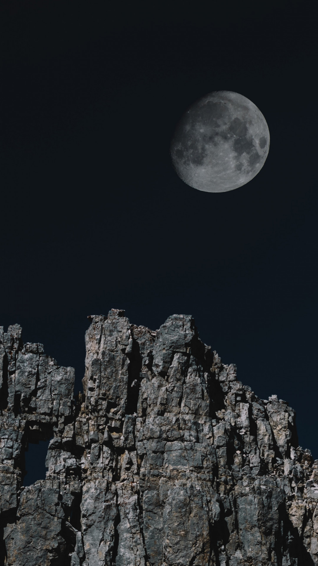 Mountain Rock and Moon