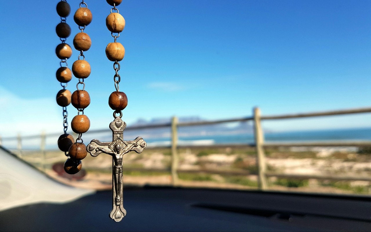 Brown and Silver Rosary