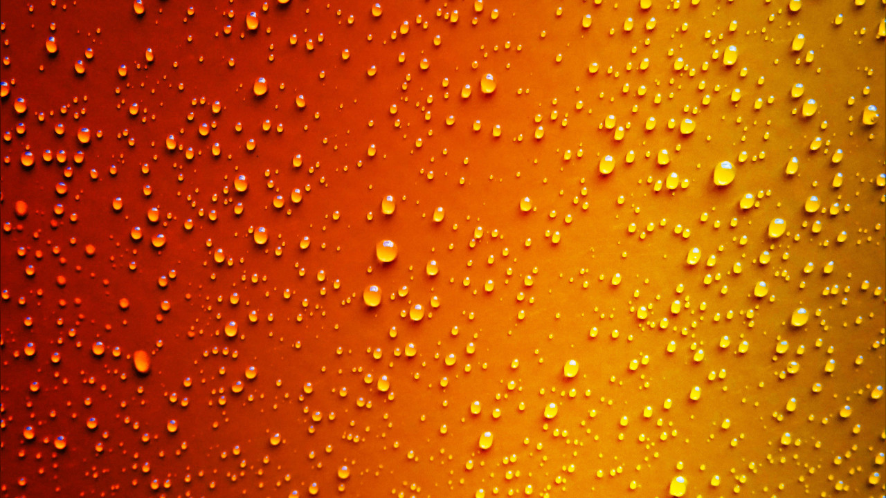 Red and Yellow Water Droplets 