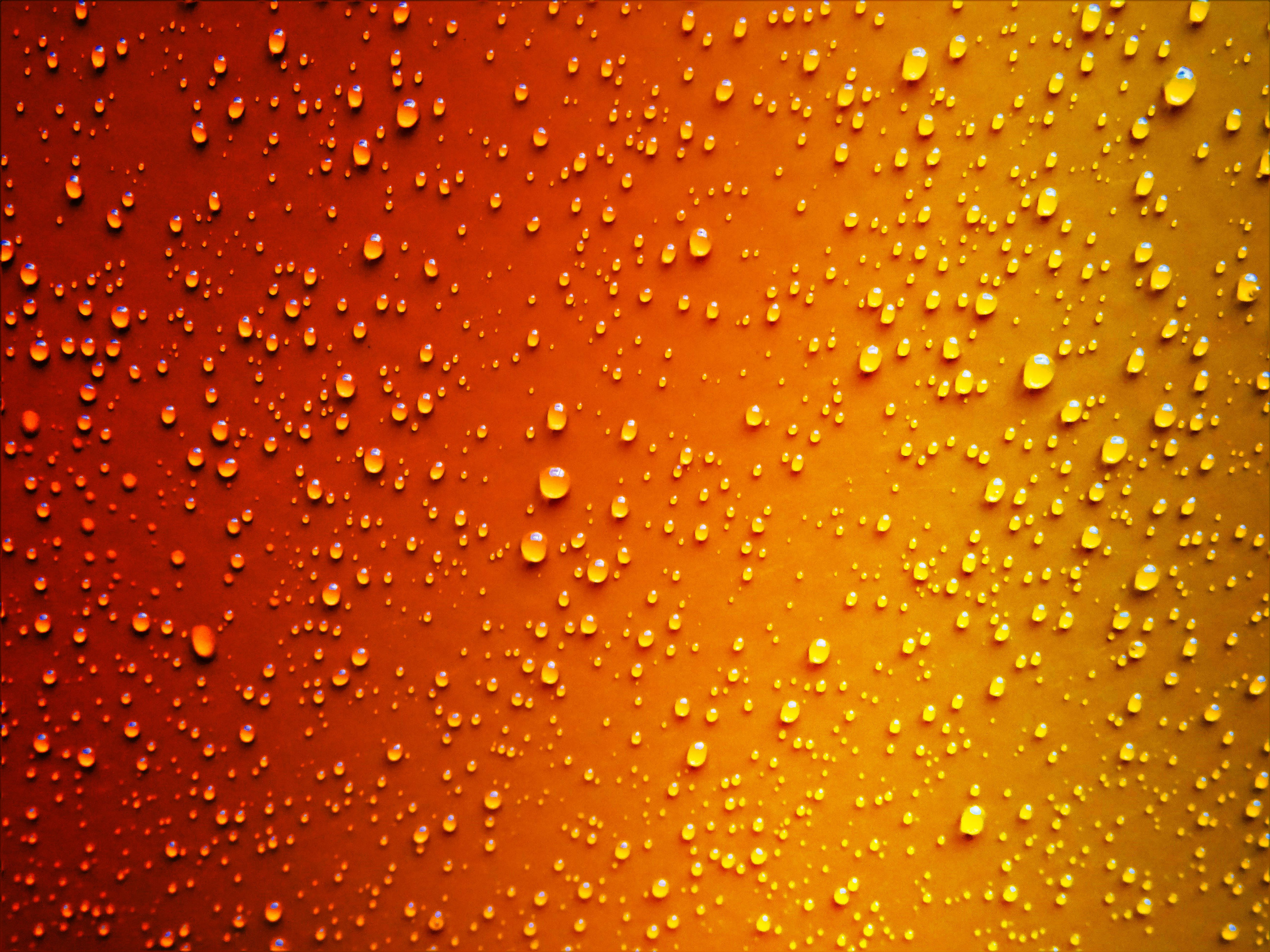 Red and Yellow Water Droplets 