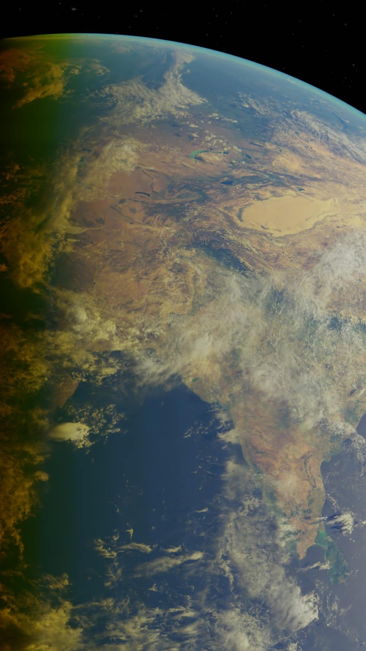 Earth from Space at Twilight