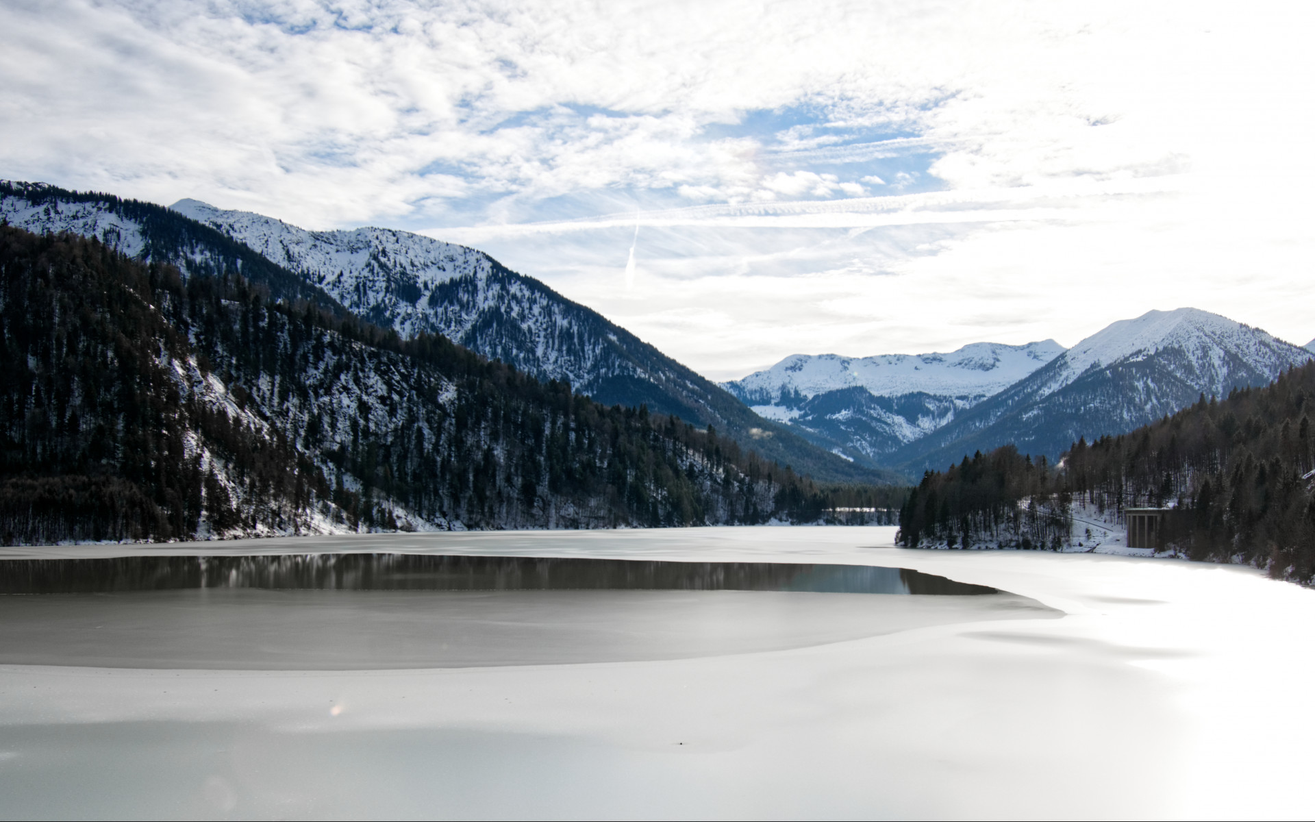 Water Surrounded by Mountains