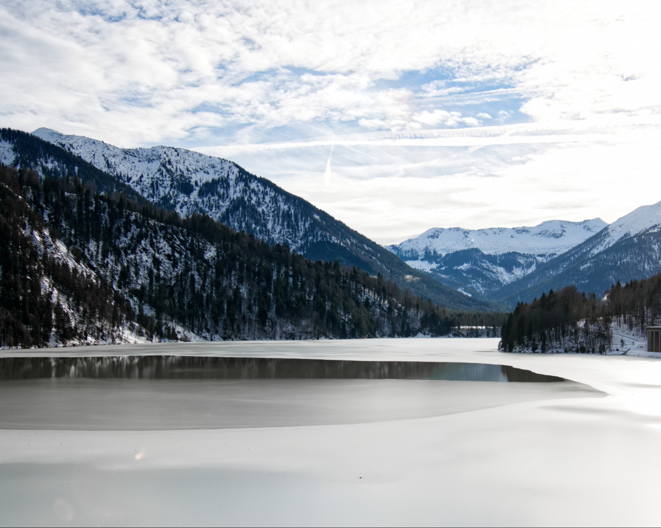 Water Surrounded by Mountains
