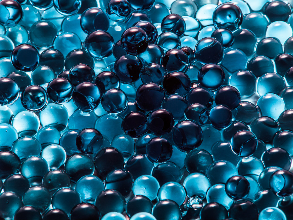 blue abstract balls spheres