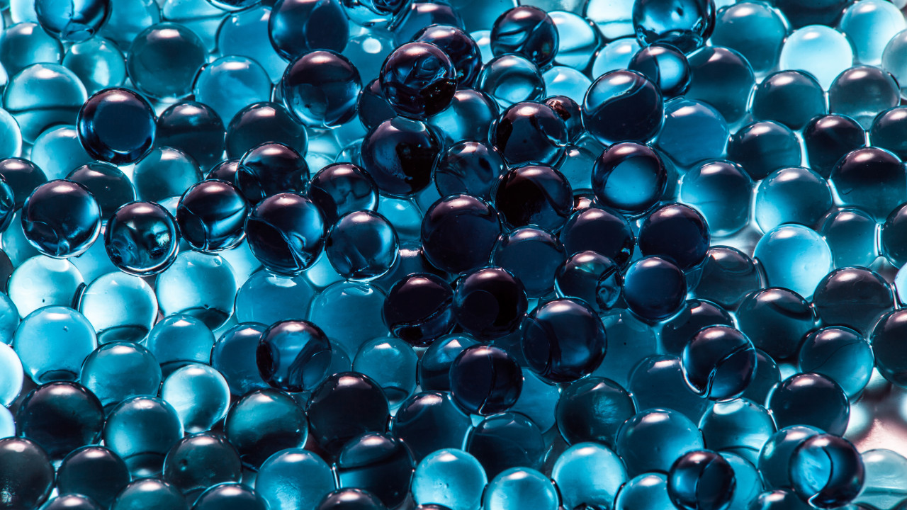 blue abstract balls spheres