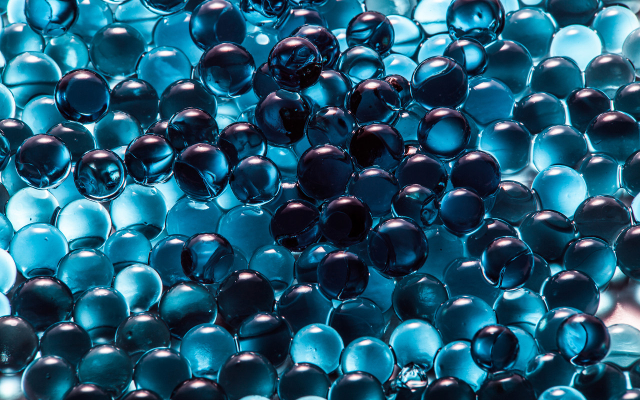 blue abstract balls spheres
