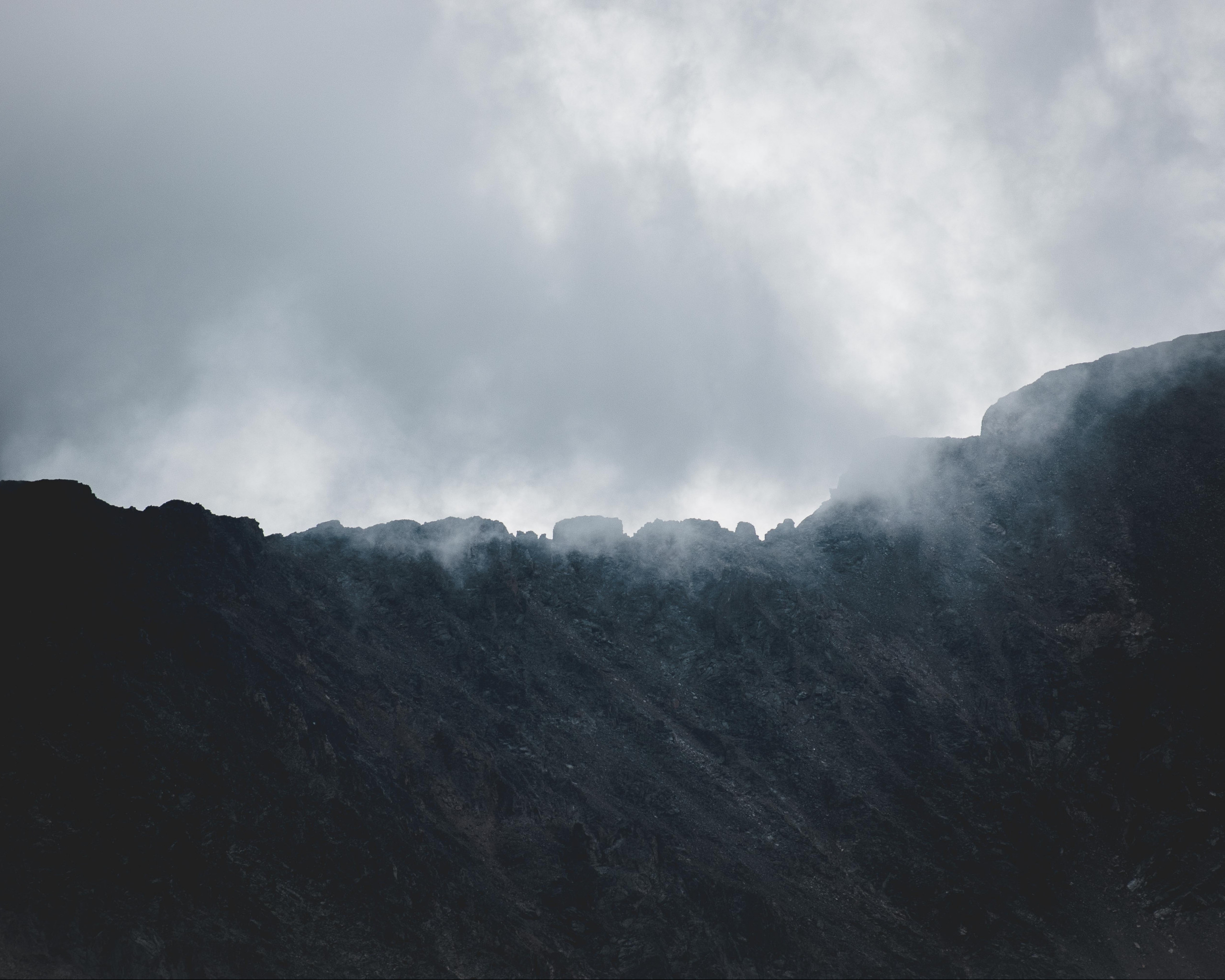 Mountain Under White Cloudy Sky