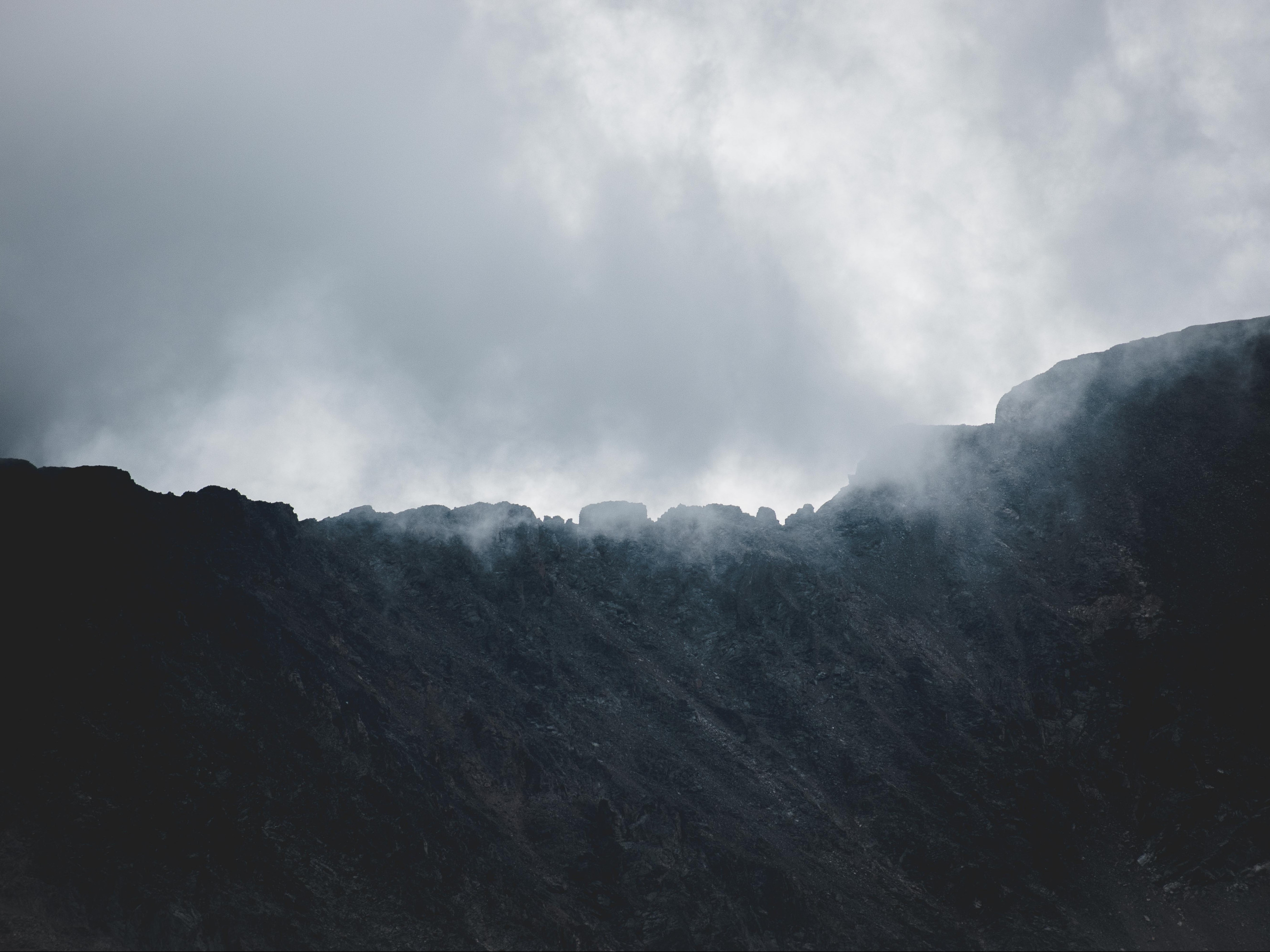 Mountain Under White Cloudy Sky