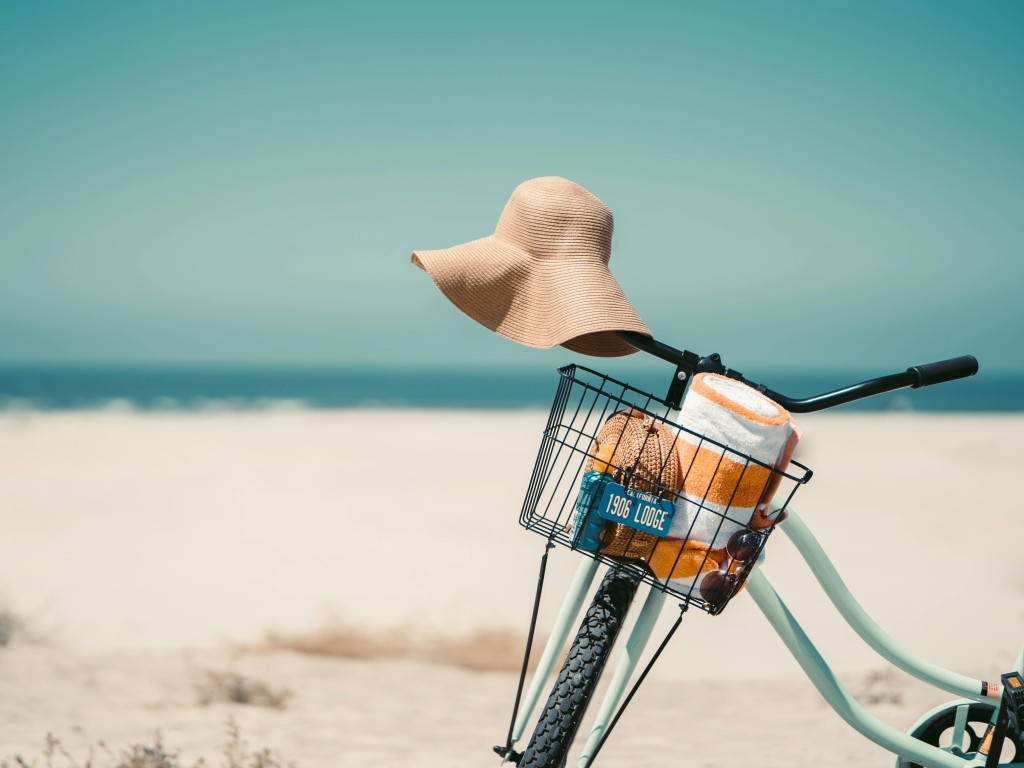 Sun Hat On a Bike