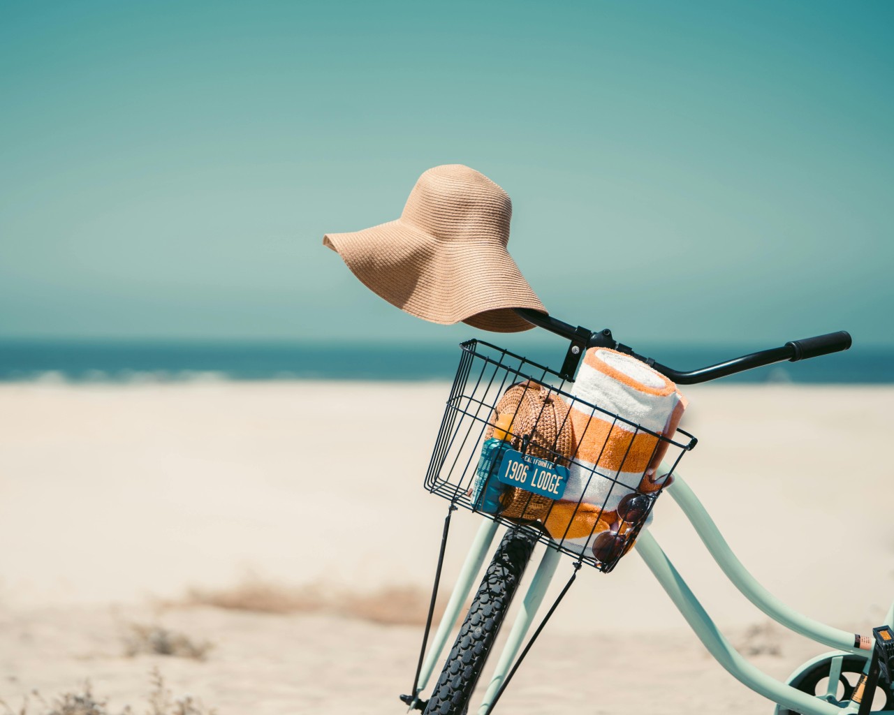 Sun Hat On a Bike