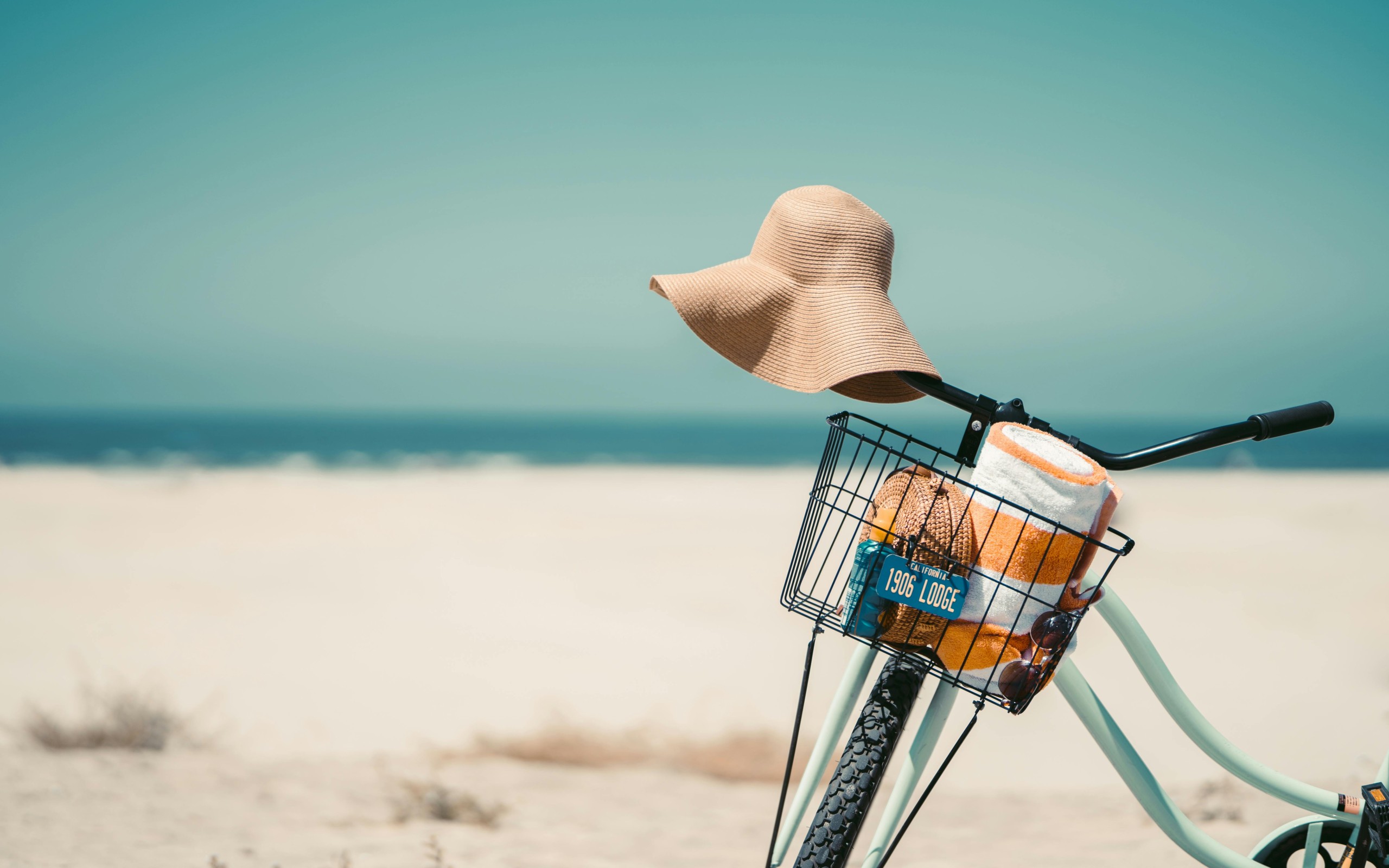 Sun Hat On a Bike