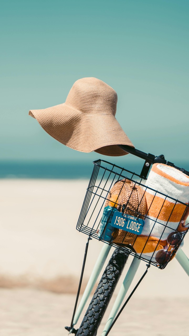 Sun Hat On a Bike