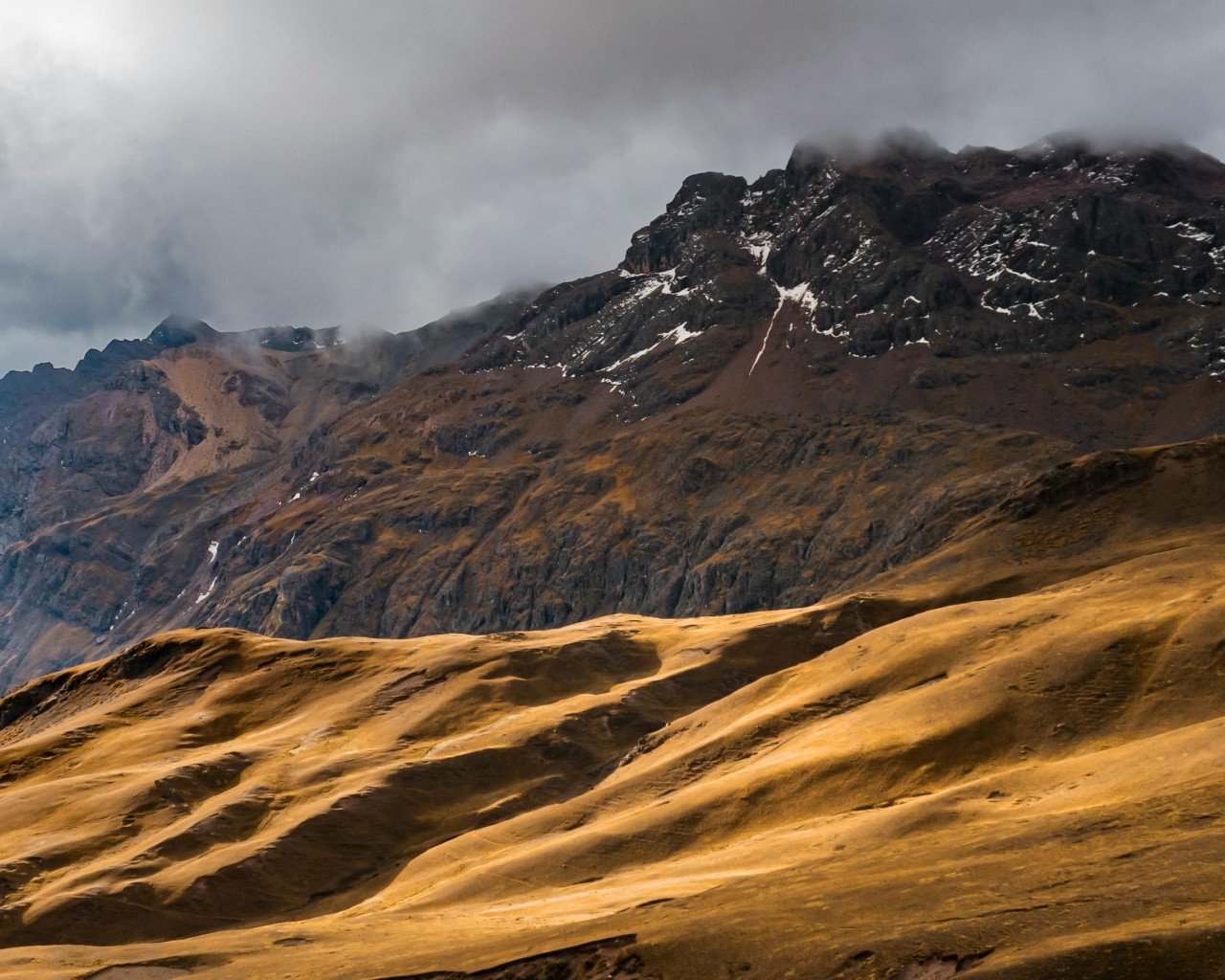 Dramatic Andes Mountain Landscape in Peru