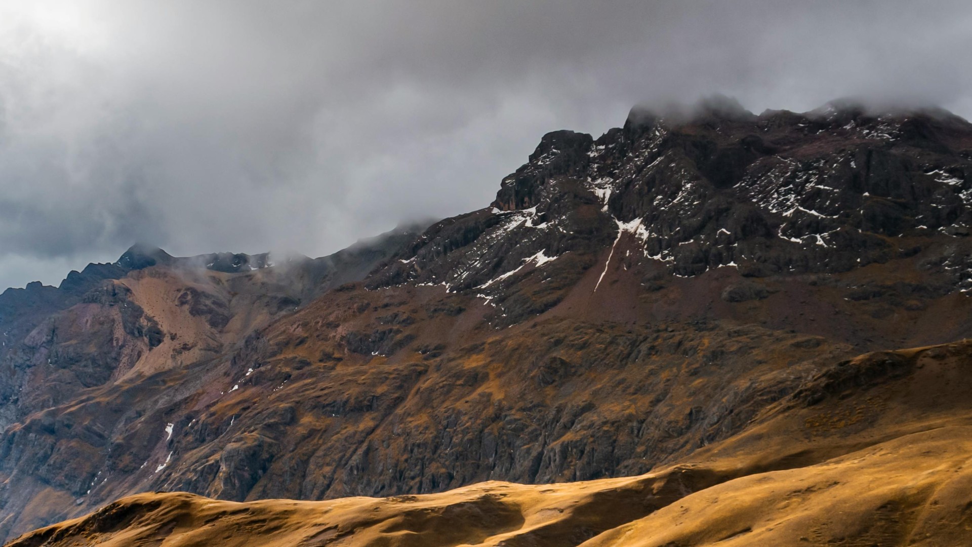 Dramatic Andes Mountain Landscape in Peru