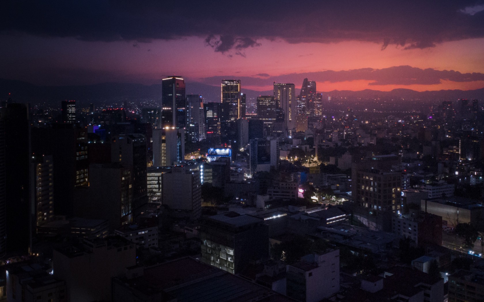 City Skyline during Night Time