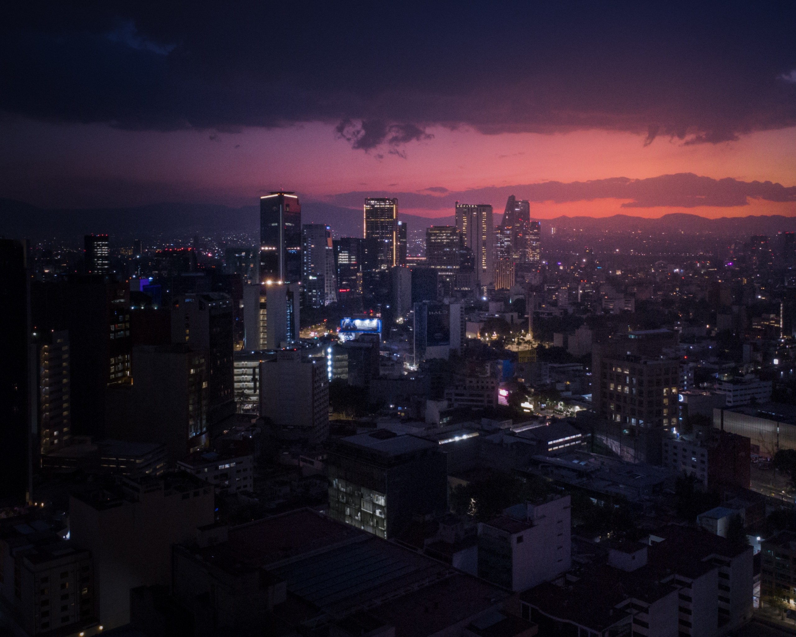 City Skyline during Night Time