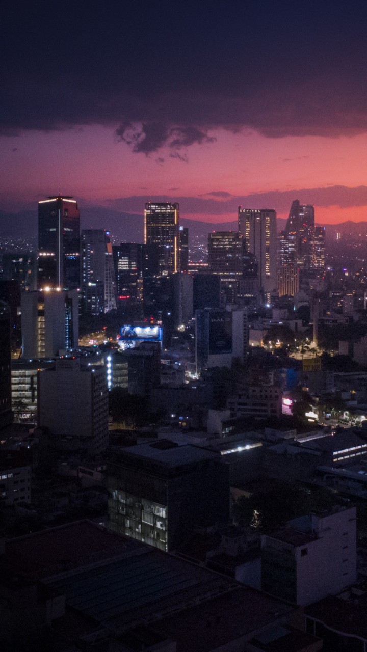 City Skyline during Night Time