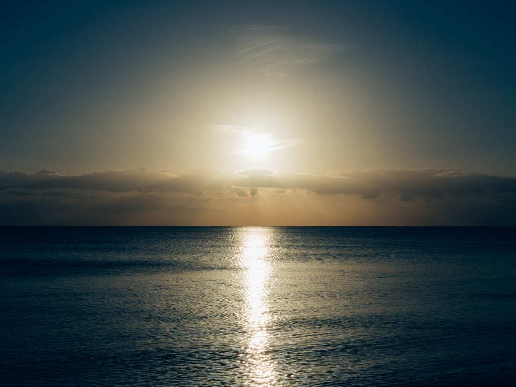 Calm Sea at Sun Setting