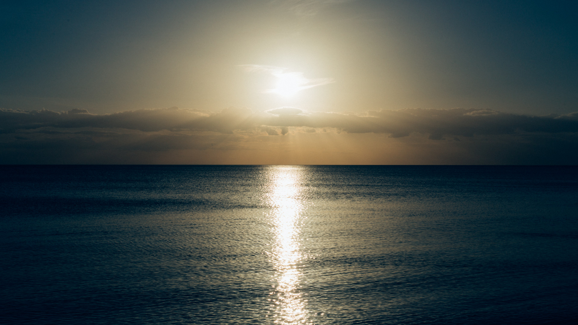 Calm Sea at Sun Setting