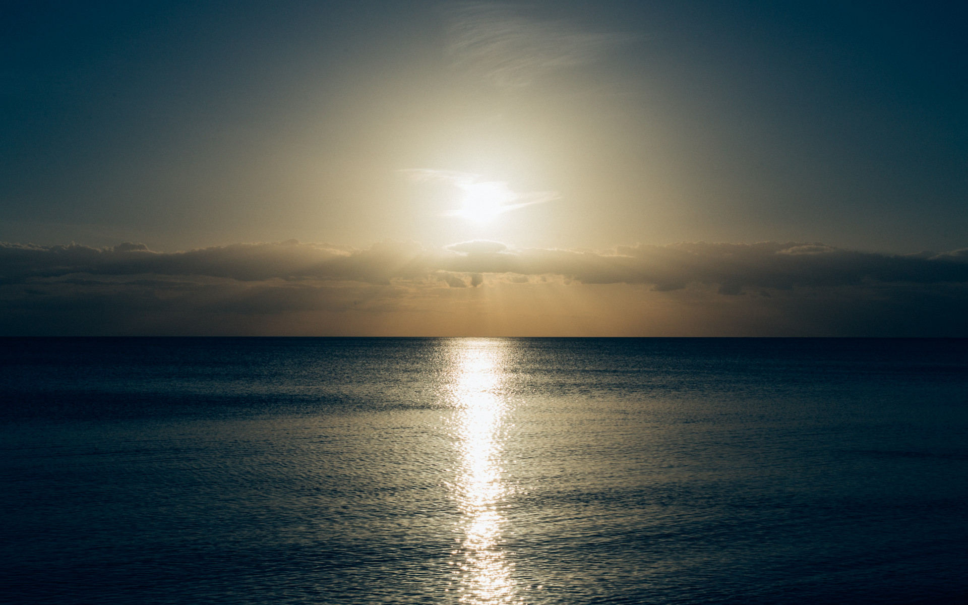 Calm Sea at Sun Setting