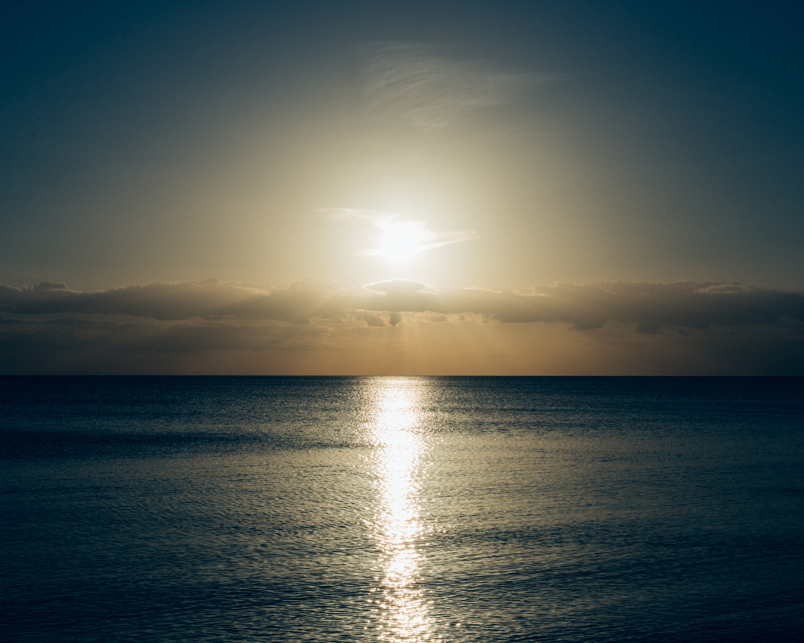 Calm Sea at Sun Setting