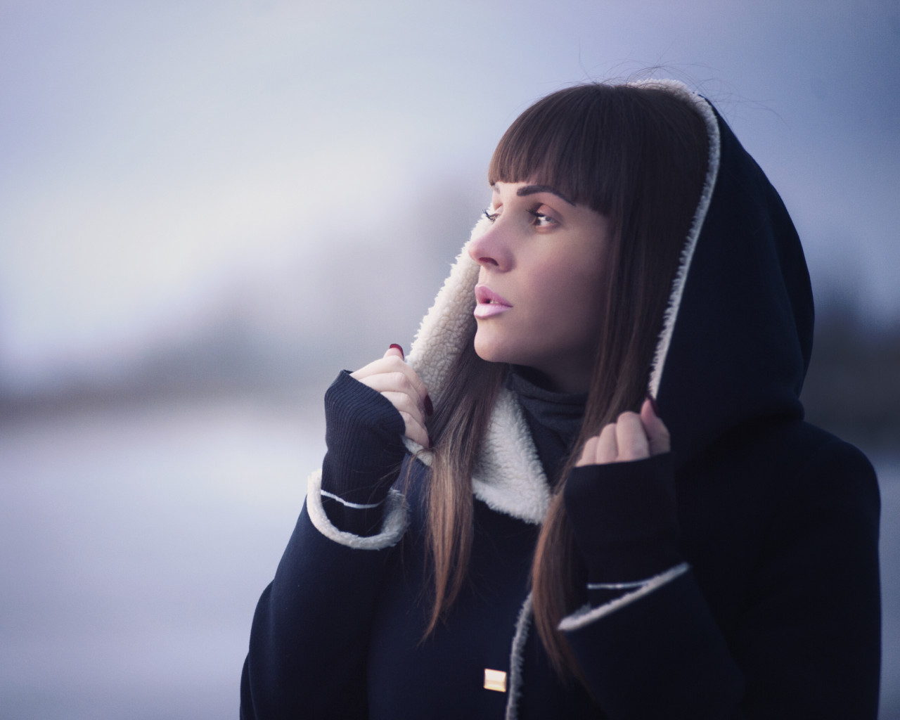 Young Woman in Winter