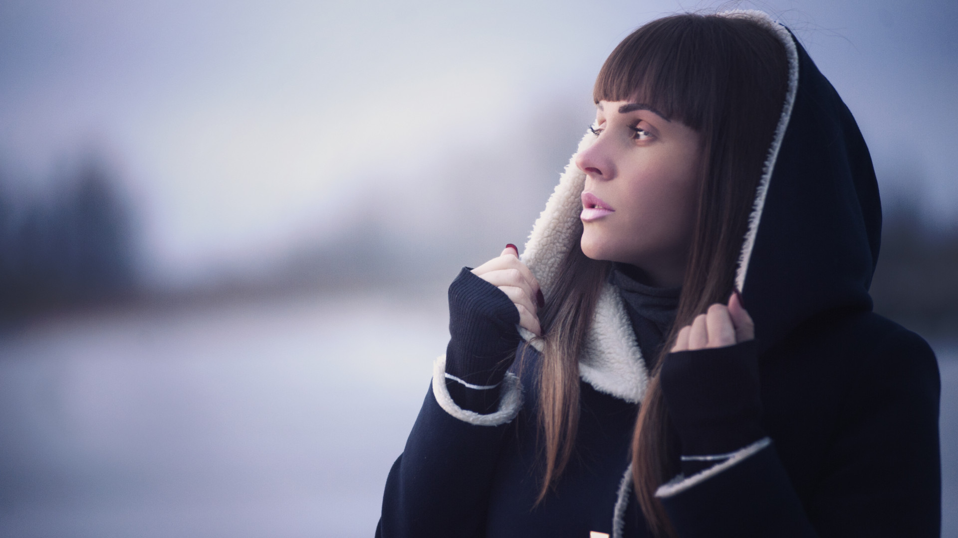 Young Woman in Winter