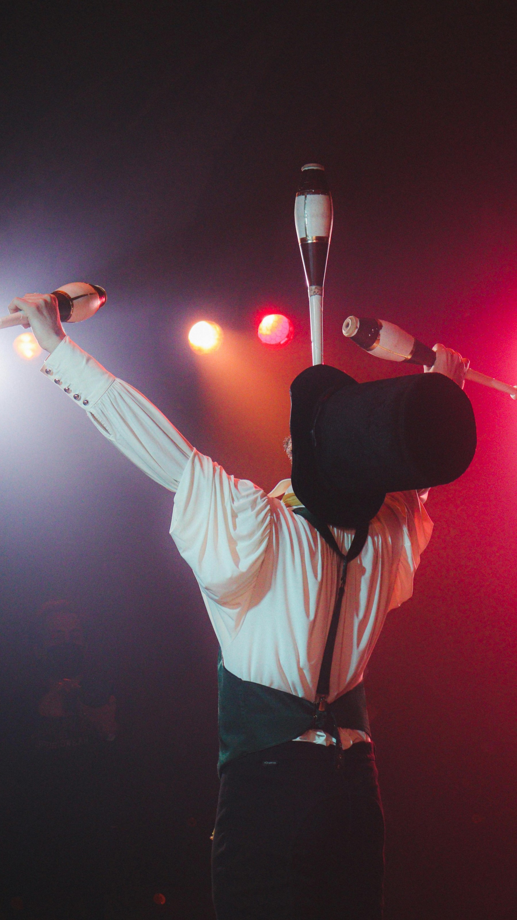 Backview of a Carnival Performer